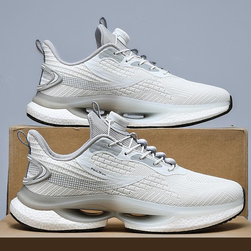Sports men's shoes 2025 summer new full palm air cushion running shoes direct supply thick-soled non-slip shock-absorbing basketball shoes