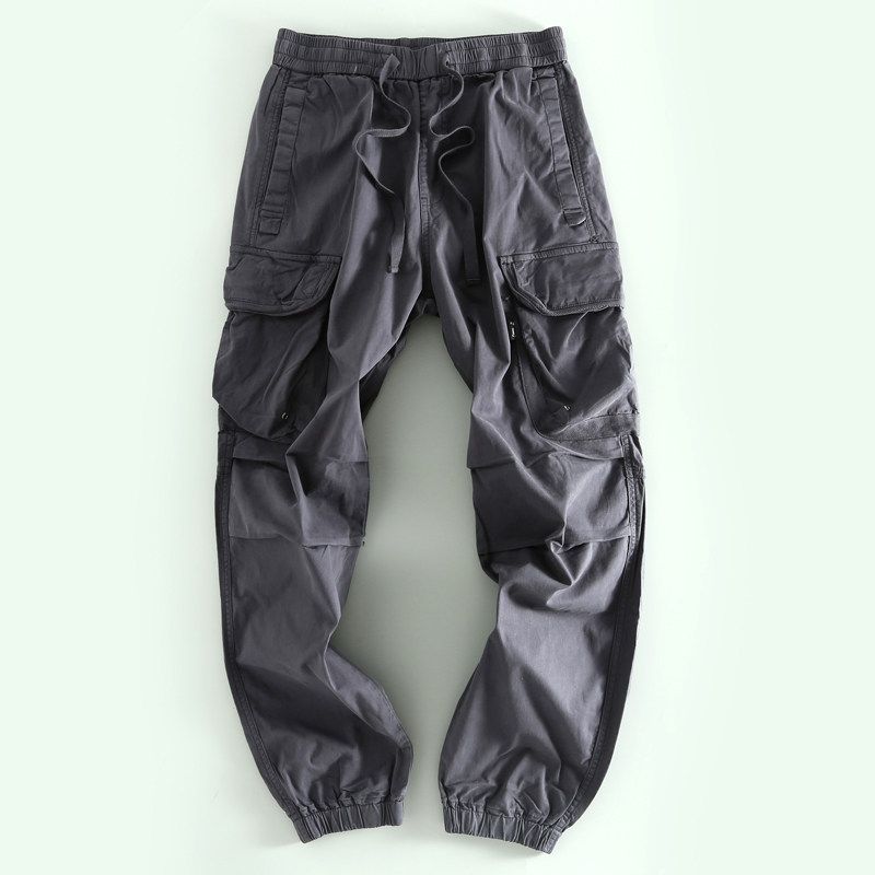 to Japan Foreign Trade Outdoor Cattle Goods Spring and Autumn Men's Casual Solid Multi-pockets Men's Trousers All-Matching Men's Trousers Fashion