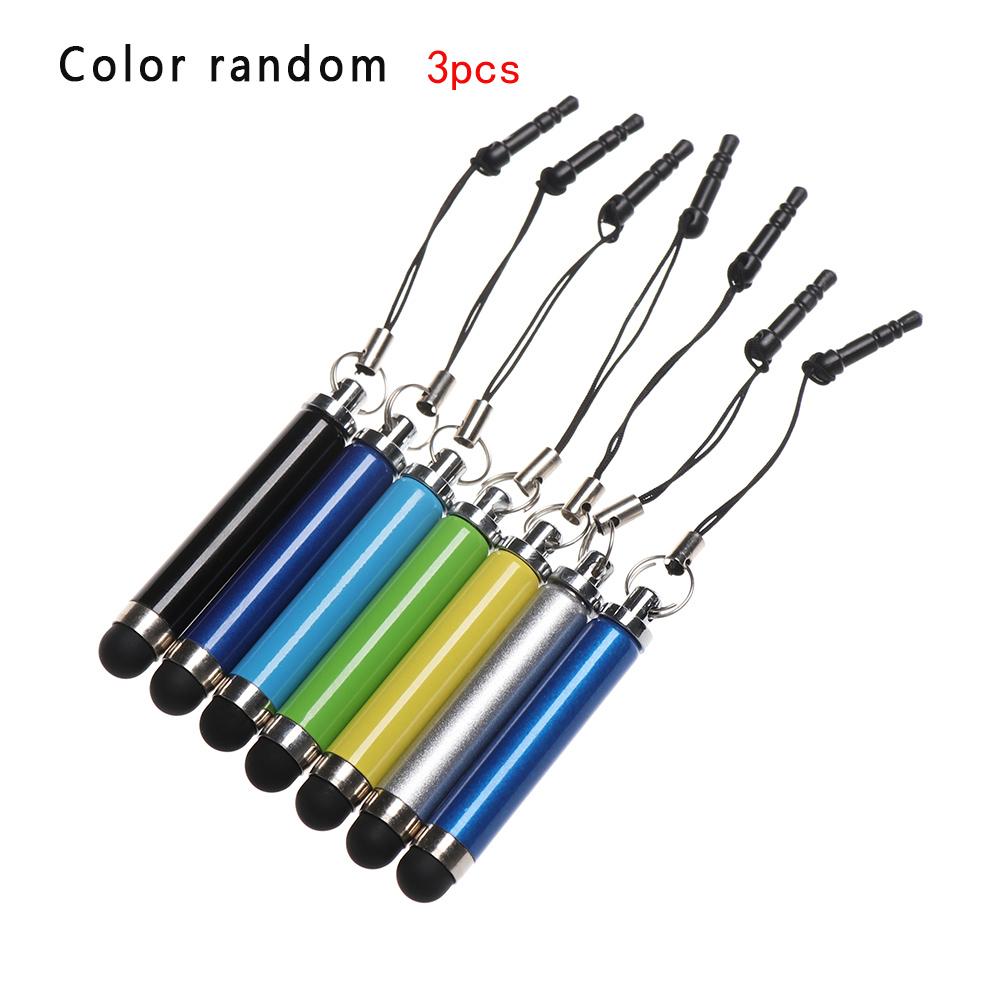 3pcs Universal Capacitive Pen Retractable High Precision Screen Stylus Touch Pen For iPad iPhone PC Mobile Phone Random Color