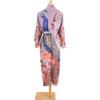 Bohemian Beach Kimono Cover Ups für Frauen Pfau bedruckt Wickelkleider Sommer Badeanzug Cape Urlaub Badeanzüge
