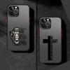 Creative Cross Lion Back Phone Cover Case for iPhone 17 Air 12 14 17 16 Pro Max 15 Plus 13 Mini 16e XS 11