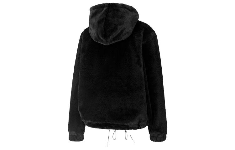 Puma Casual Velvet Jackets Women's Black Hooded Moderate 533127-01