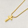 Small Cross Pendant Gold Silver Color Stainless Steel Snake Bone Chains Christian Amulet Necklace For Women Jewelry Gift