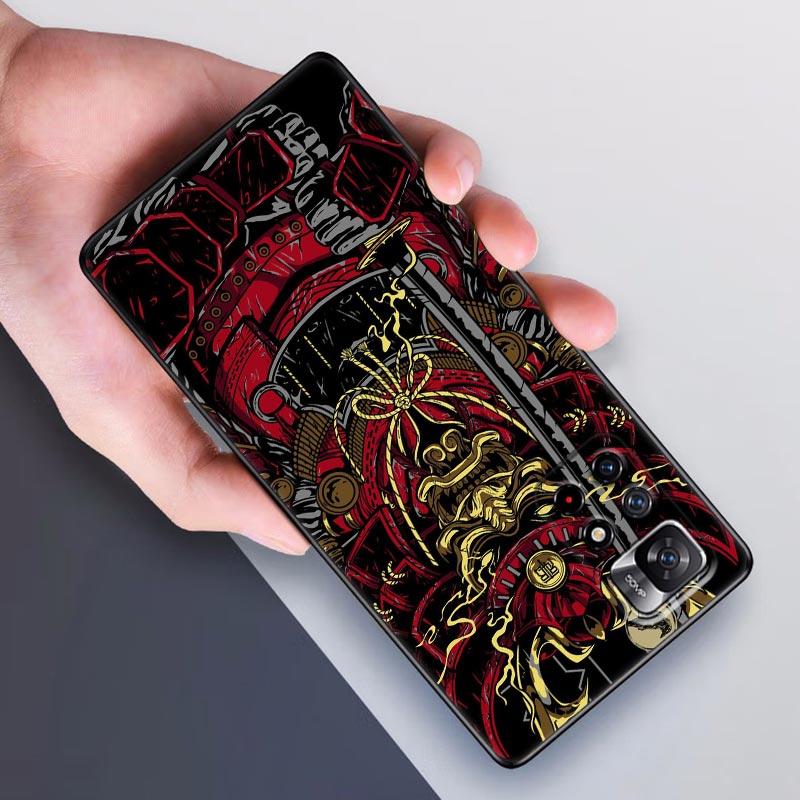 Samurai Oni Mask Tattoo Dragon Art Poco X3 NFC Case For Xiaomi POCO F3 F4 F5 Pro X3 X4 Pro 5G GT X5 M3 M4 M5 C51 C55 Phone Cover