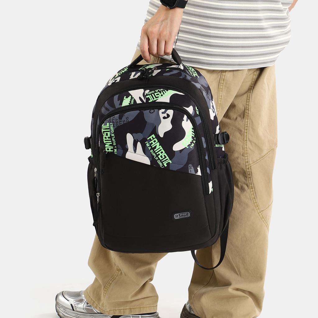Schoolbag manufacturers wholesale boys large capacity schoolbag printing niche casual men's backpack travel computer outdoor backpack