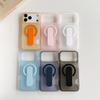 Card Holder Slot Bracket Matte Clear Phone Case For For Iphone 17 16 1 14 13 Pro Max For  Magnetic Shockproof Cover