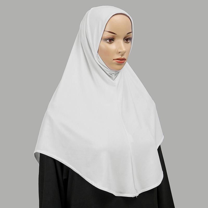 Solid Color Simple Muslim Underscarf Women Veil Hijab Comfortable Breathable Casual Ramadan Islamic Head Scarves Turbans