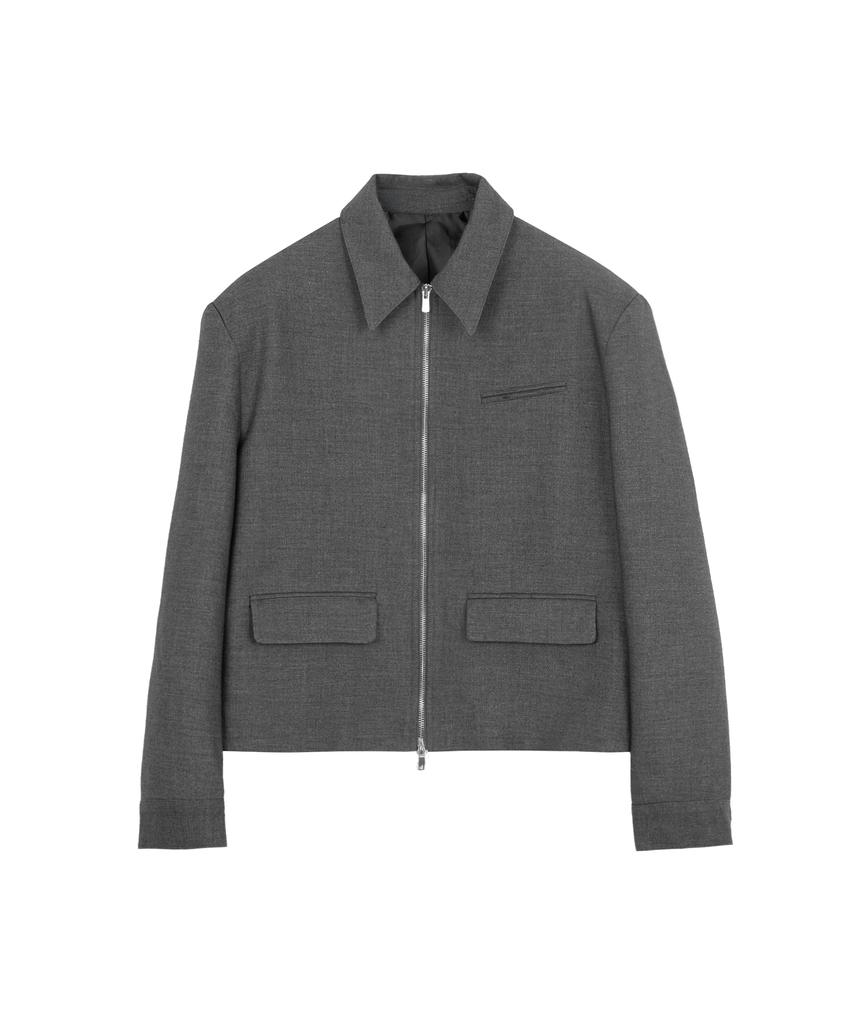 Euler Mode Crop Padded Blouson Jacket V2 (Grey)