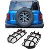 1 Pair ABS Rear Tail Light Guards Cover for Ford Bronco + Black Accessories