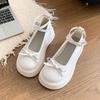 Fashion Bow-Knot Soft Shoes Woman Flats Oxfords Clogs Platform Butterfly Dress Leather Summer New Creepers Mary Janes Butterfly-knot
