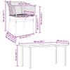 7 Piece Outdoor Dining Set Brown Poly Rattan Table with Glass Top