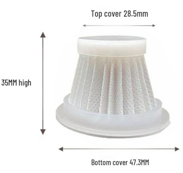 Wireless Handheld Car Vacuum Cleaner Accessory Set with HEPA Filter Screen and Universal Filter Element