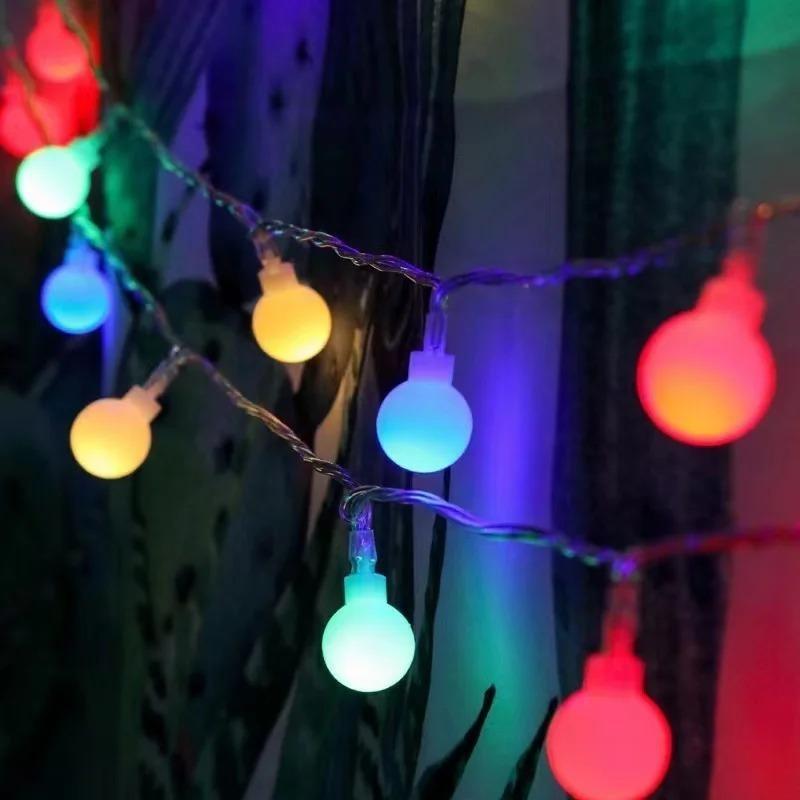 LED Crystal Ball & Small Round Ball String Lights Waterproof Fairy String Lights Decorations for Indoor Party Wedding Christmas Tree Patio Decor