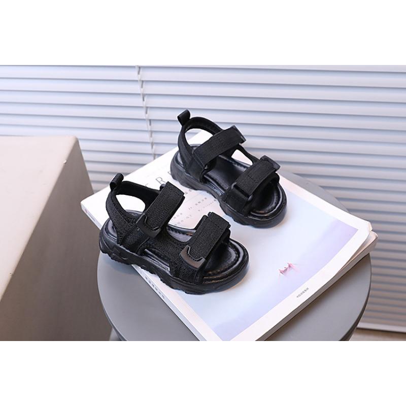 Summer Solid Color Open Toe Soft Sole Beach Sandals Toddler Girls Walking Shoes For Little Kids