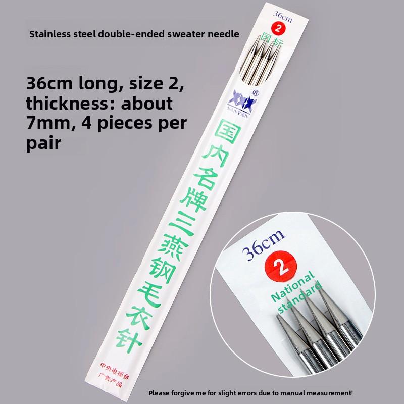 Rozsdamentes acél tű, egyenes tű, kézi kötőeszköz pulóverek és táskák készítéséhez. Különleges gyapjúval való kötéshez. Hosszú tűk, Rövid tűk.