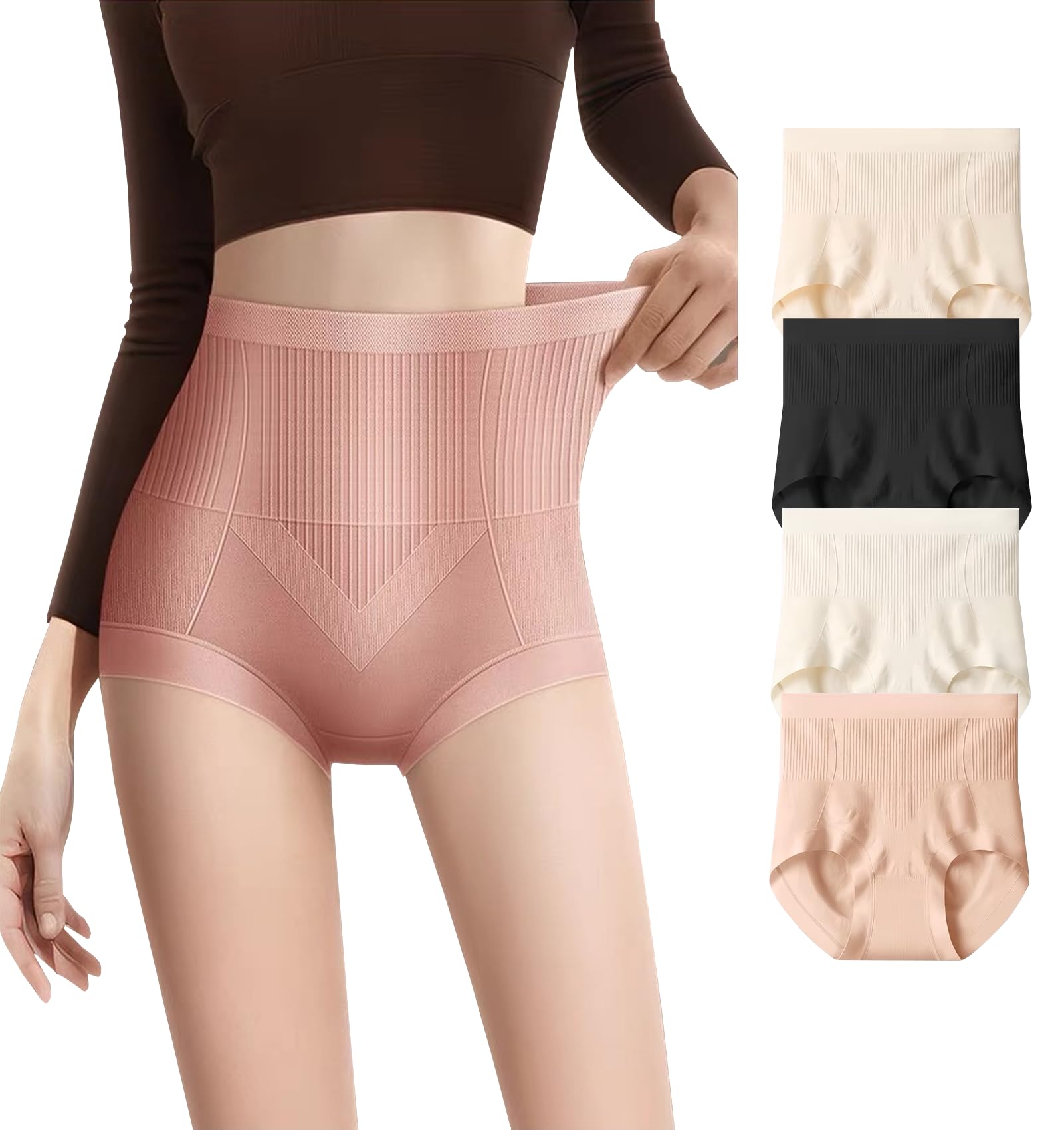

High 3 Stomach Pelvic and Stomach Pelvic Highly Elastic Set of 4 [SHUIII] Women s Underwear, Waist, Girdle, Cotton, [1 Piece, Functions Hip-Lifting,