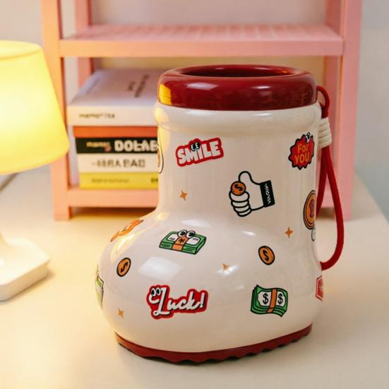 Cartoon House Piggy Bank with DIY Sticker Coin Cash Storage Jar Container Children Money Saving Box Decoration Boys Girls Gift