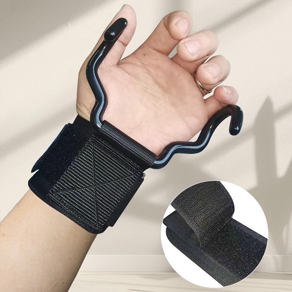 Weight Lifting Hooks Weight Lifting Grips Non Slip Pull Up Straps Adjustable Powerlifting Support Hooks Straps for Bodybuilding