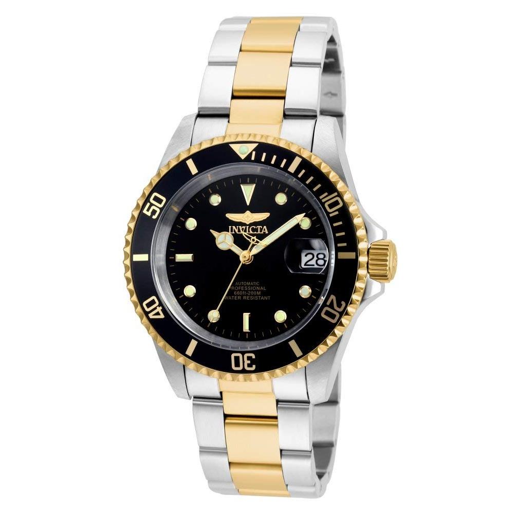 

[Invicta] Часы Pro Diver Automatic 40 мм Корпус из стали, золота, ремешок из нержавеющей стали, черный циферблат 8927OB Мужские серебристые