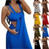 Completo da Donna Due Pezzi Abito Canotta Casual Largo Senza Maniche Outfit Estivo Tessuto Leggero Morbido Vestibilità Comoda
