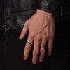 Yin Taifei Sterling Silver Retro Wrench Ring for Men - Original High-Grade Classic Design, Adjustable Fit