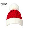 Bonnet Pompon Féminin Chapeau d'Elfe de Noël pour Femme, Tricot d'Hiver Douillet avec Pompon Respirant Chaud, Bonnet Ajusté Extensible pour Temps Froid Extérieur Confortable Quotidien