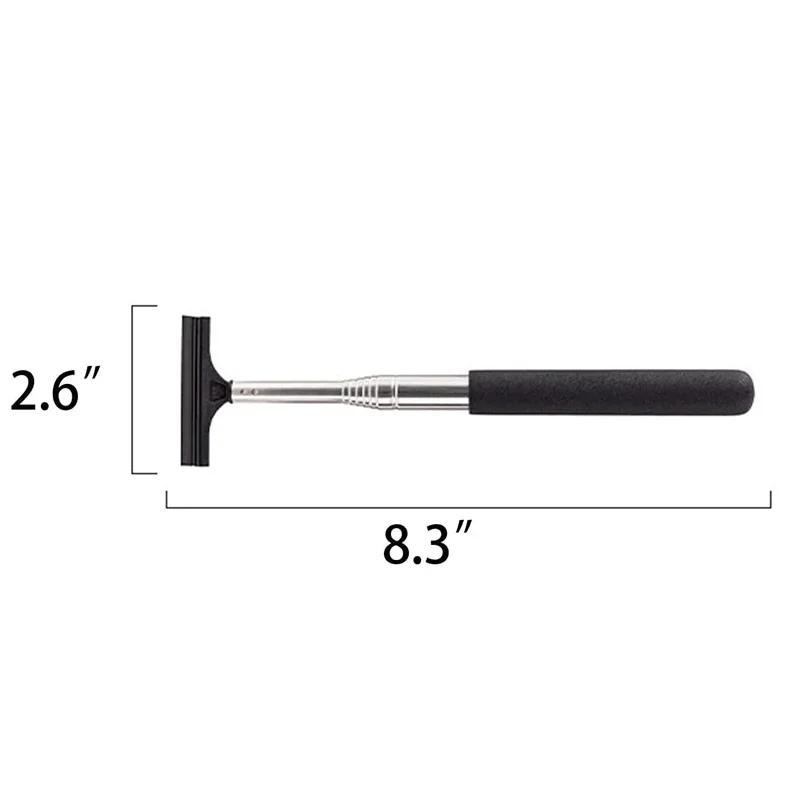 Car Telescopic Rearview Mirror Squeegee Portable Rainy Glass Window Handheld Wiper Car Side Mirror Cleaning Tool