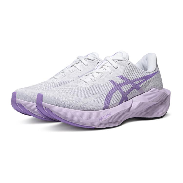 Asics Novablast 6 Bequeme Passform Rückfederung Atmungsaktiv Laufschuhe Damen Sneaker Weiß Lila 1012C008-101