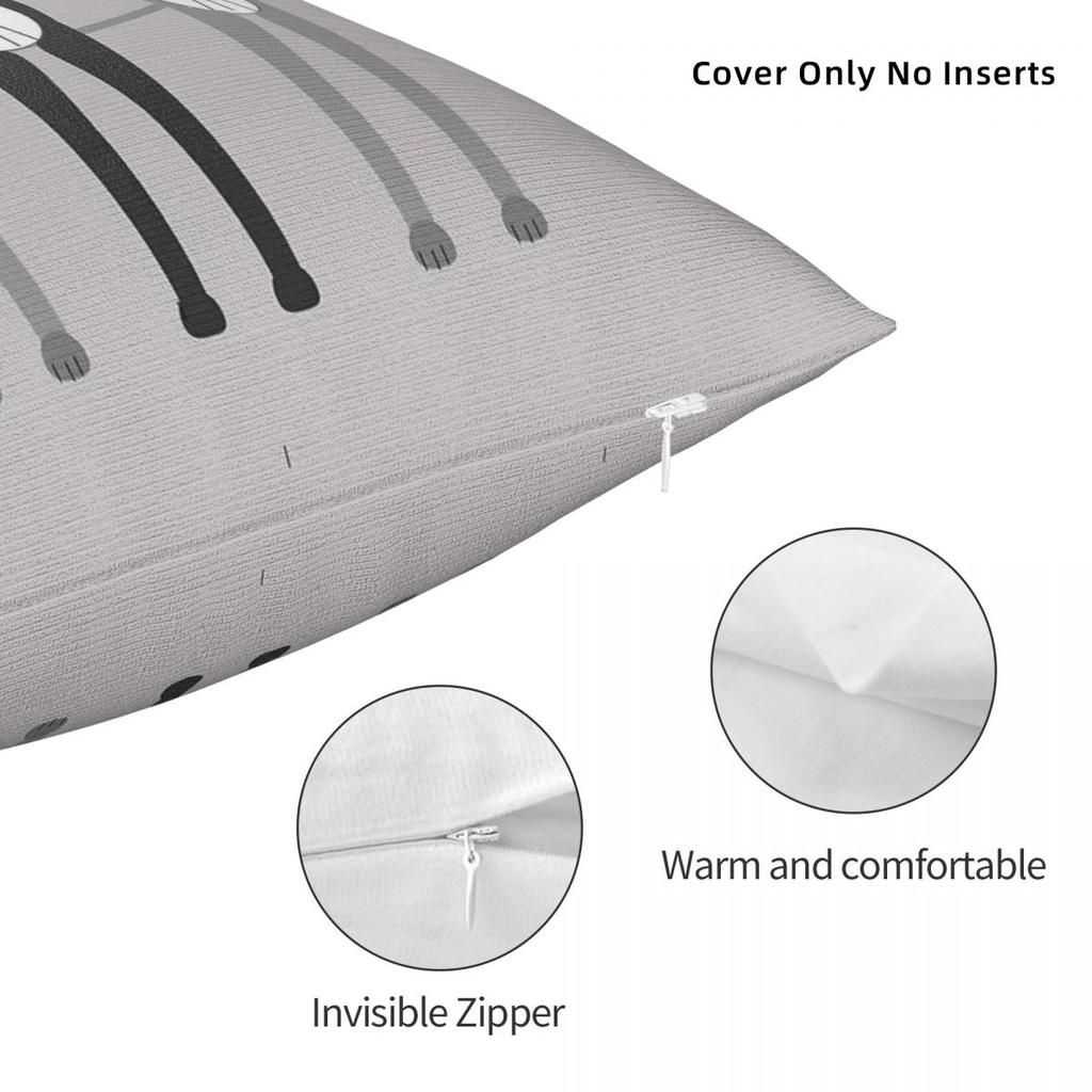 Three Fine Greyhound Pillowcase Polyester Linen Velvet Printed Zip Decor Sofa Seater Cushion Cover