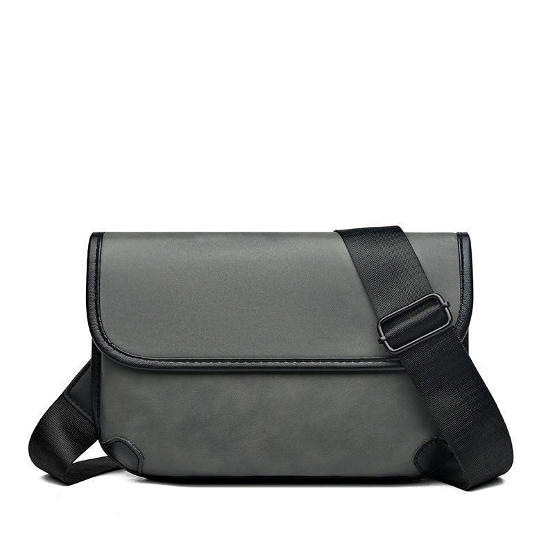 Niche Plaid Messenger Men's Bag OEM Generation High Quality PVC Old Flower Material Men's Shoulder Bag