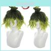 Parrucca Cosplay Gyutaro di Demon Slayer Capelli Verdi Sfumati Accessori Carnevale