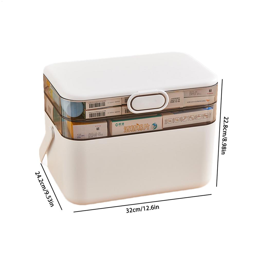 Пылезащитный Медицинский Ящик Портативный Медицинский Сундук Большой Вместимости Медицинский Ящик Съемный Шкафчик Для Лекарств и Таблеток Домашний Органайзер Для белый