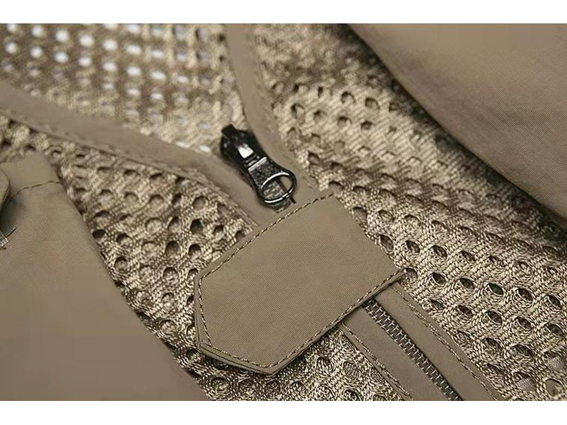 Herren Übergröße Multi-Taschen Mesh Angelweste - Outdoor Sommerbekleidung