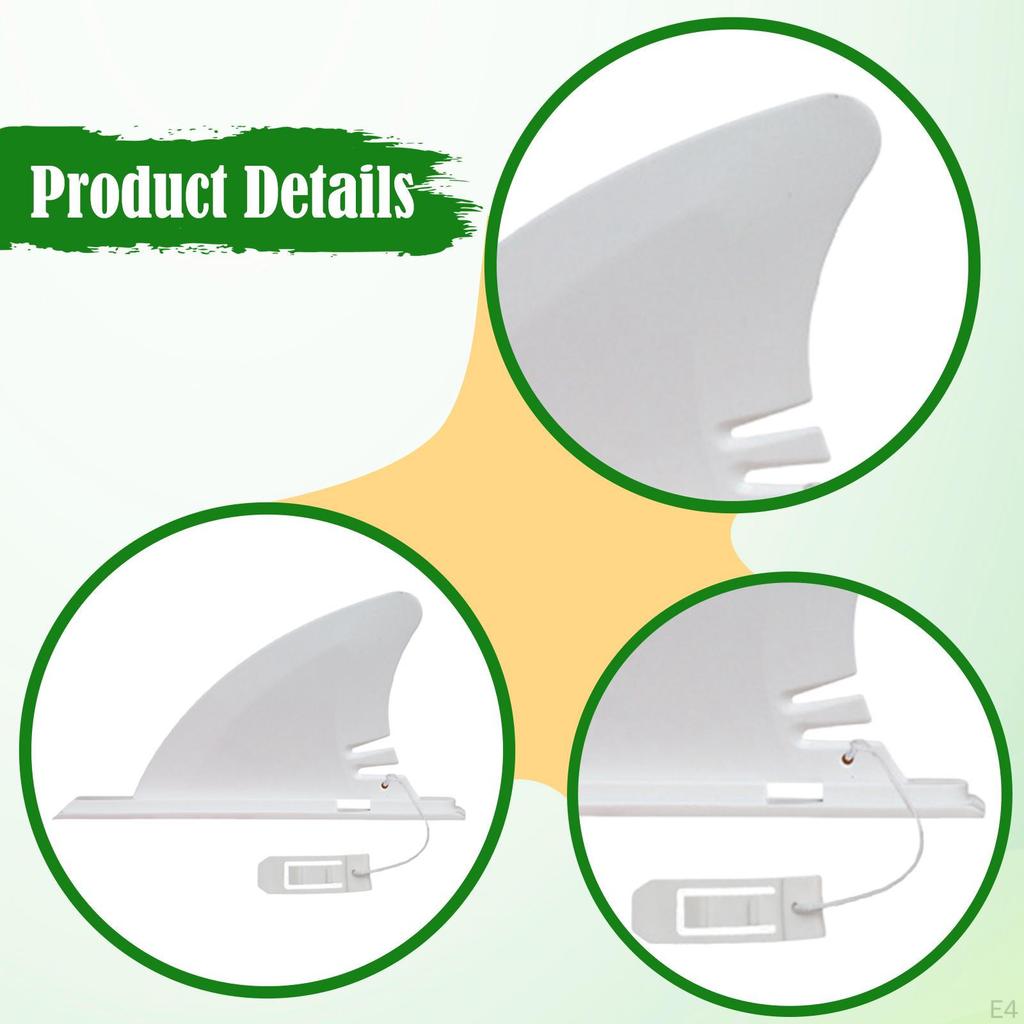 Surfboard Fin PVC Surf Spare Parts Professional Accessory for Inflatable Kayaks White