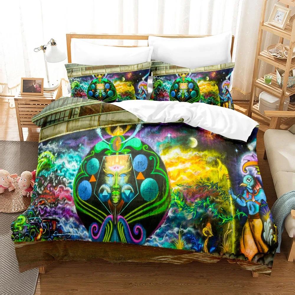 Graffiti Duvet Cover Set King/Queen Size Kid Boys Youth Modern Wall Urban Street Art Painting Polyester Bedding Set Pillowcases