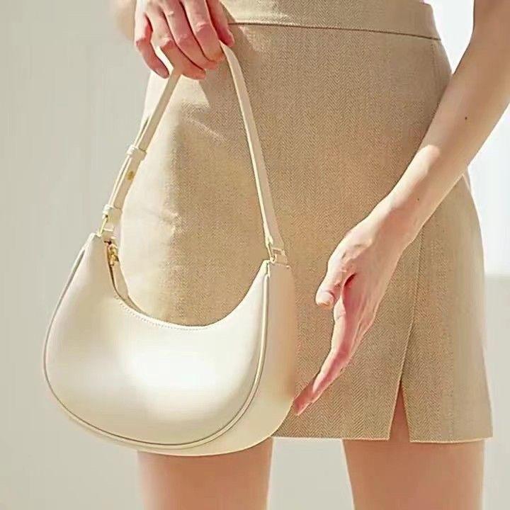 Neue Halbmond-Achseltasche Damen Hochwertige Hobo-Tasche Französisches Bag Schultertasche Nischen-Texturierte Ein-Schulter-Tasche