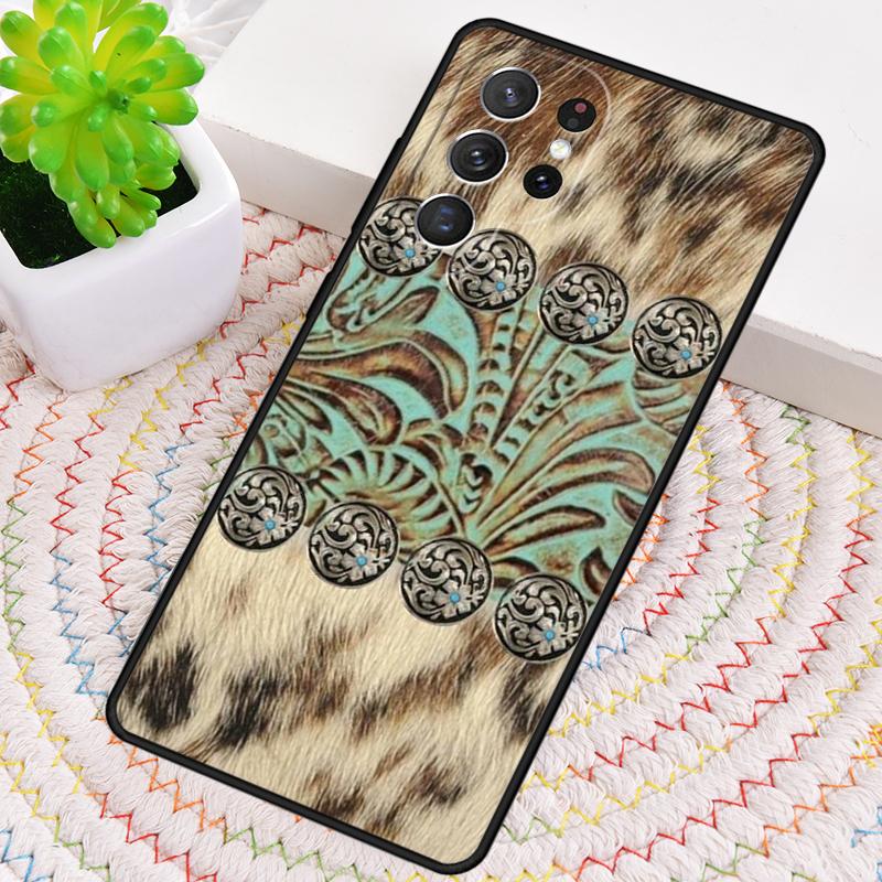 Custodia per Telefono Cowboy Cowgirl Howdy Western Ranch Boho per Samsung Galaxy note 10 pro S26 Ultra S23 S24 FE S25 S21 S22 PLUS Cove
