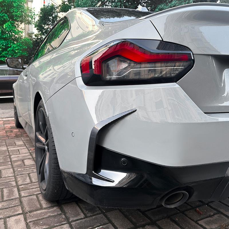 Für BMW 2er G42 M Sport + Auto Heckstoßstange Zierleiste Lippe Spoiler Aufkleber Kotflügel Canards Lufteinlassabdeckung Zierleisten Zubehör