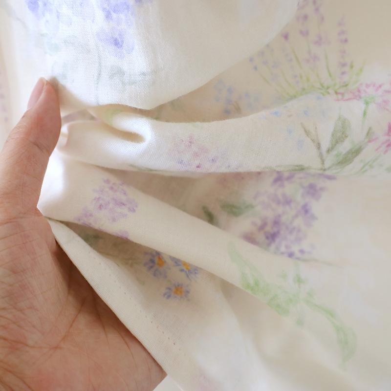 Damen Pyjama-Set aus reiner Baumwolle - Süßer chinesischer Stil, Langarm & Hose, mit Seitentaschen, Lockerer Schnitt für Frühling, Sommer und Herbst.