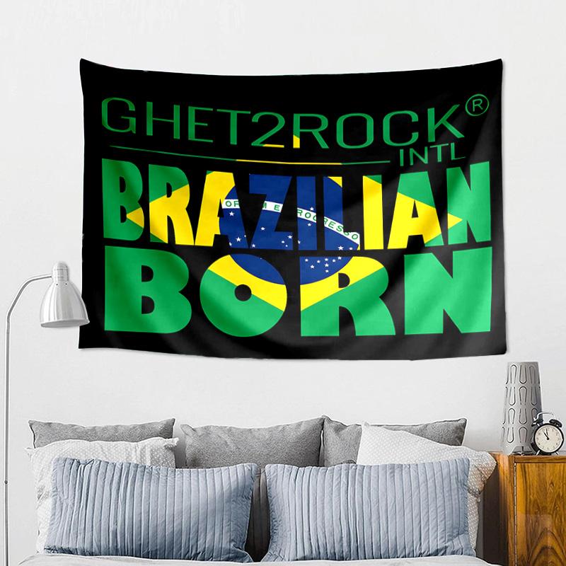 Brazil Printed Tapestry, Wall Hanging,Livingroom, dormitory, Large Wall Decor, Fabric Decor Fan Birthday Gifts