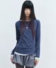 Nigaennikol [Essential] Essential Boat Neck Top_Navy