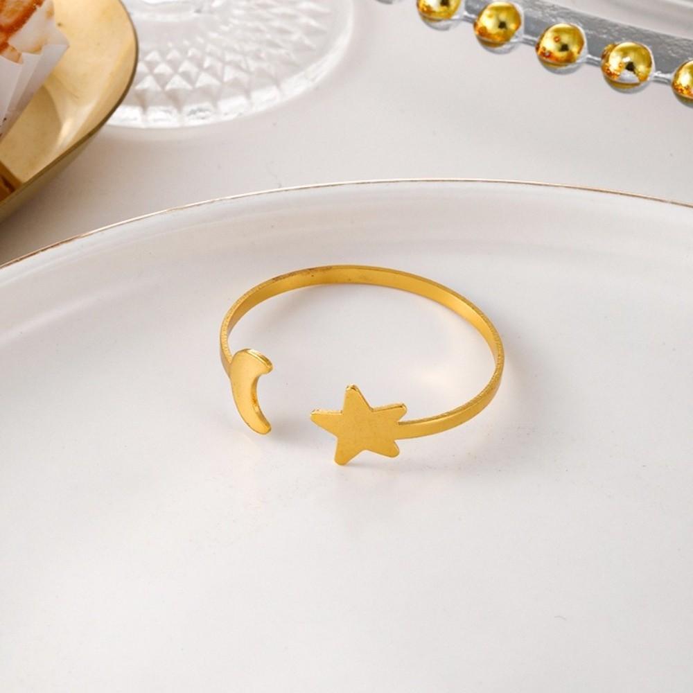 6PCS Gold/Silver Star Napkin Buckle Modern Table Napkin Holder Serviette Ring  Table Setting