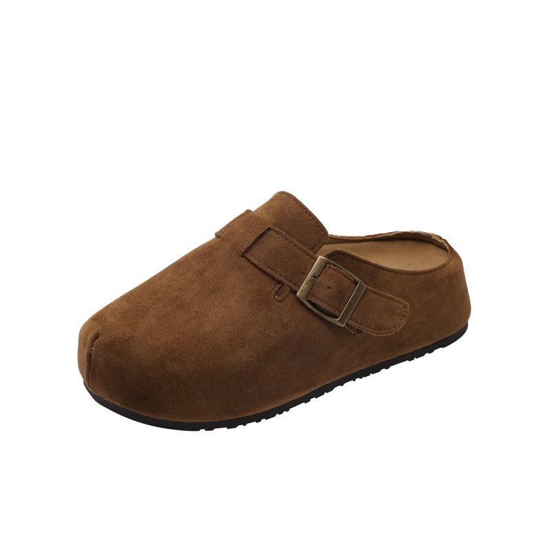 Fashion Fashionable and Simple Hot-selling Summer 2025 Women's Half Slippers Slip-On Fur Covered Toe Shoes Leisure Women's Shoes