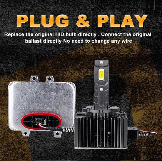 Bullvision D1S D3S LED Canbus D2S D5S D4S D8S D1R D3R LED Headlight 4300K 6000K 30000LM Auto Xenon Bulbs Replacement 110W Bulb