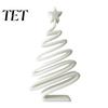 Handcrafted Tree Figurines 3D Printed Minimalist Christmas Desktop Ornament, Modern Holiday Table Living Room Accents Sign for Bedroom Home