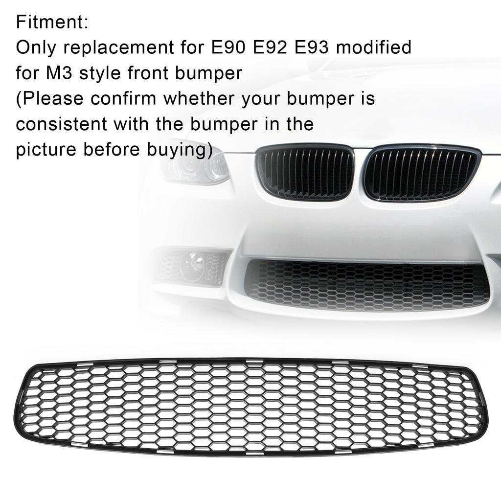 Rejilla Central Inferior del Parachoques Delantero del Coche para Modificación Estilo M3 Repuesto para E90 E92 E93