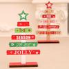 DIY Wooden Christmas Decorations: Mini English Letters Tree Ornaments for Office Desktop