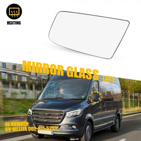 Front RH LH Mirror Heated Glass For Mercedes-Benz 2010-2018 2500 Sprinter 3500