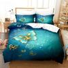 Blue Butterfly Duvet Cover Set King Size 220x240 Double Bed Single 3D Queen Bedding Sets Pink Full Twin Quilt Linen Pillowcase