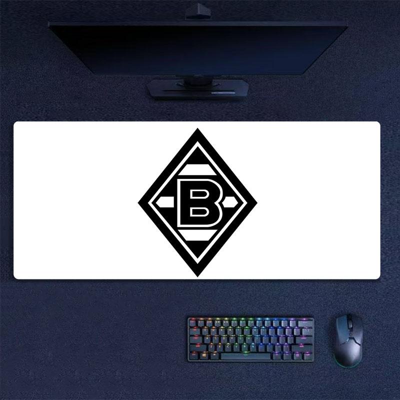 Borussia Mönchengladbach Mauspads, Große Gaming-Schreibtischmatte, Rutschfestes XXL-Mauspad für Laptop & Tablet, Mini-PC-Spielmatte mit Genähten Kanten